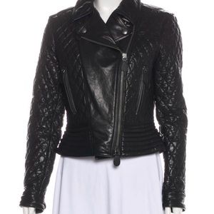 Burberry leather moto jacket